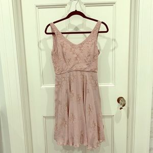 New Friends Colony Blush Chiffon and Beaded Dress